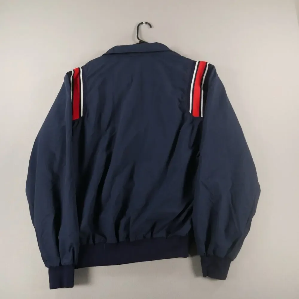 VTG 90s Honigs Whistle Stop Windbreaker Jacket Mens XL Blue Quarter 1/4 Zip